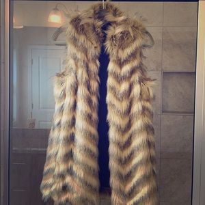 NWOT Express faux fur vest.